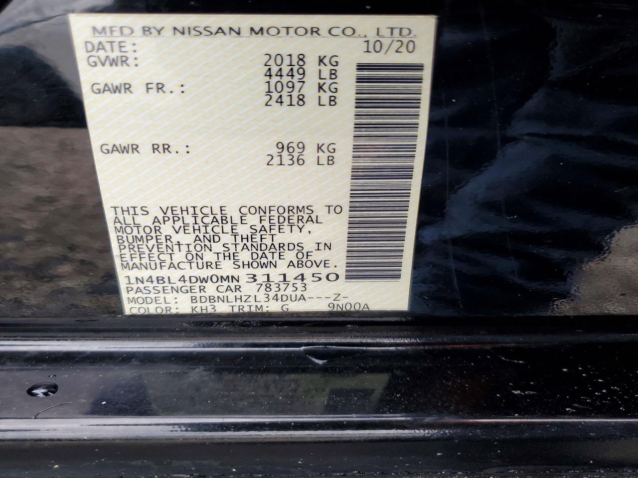 2021 NISSAN ALTIMA