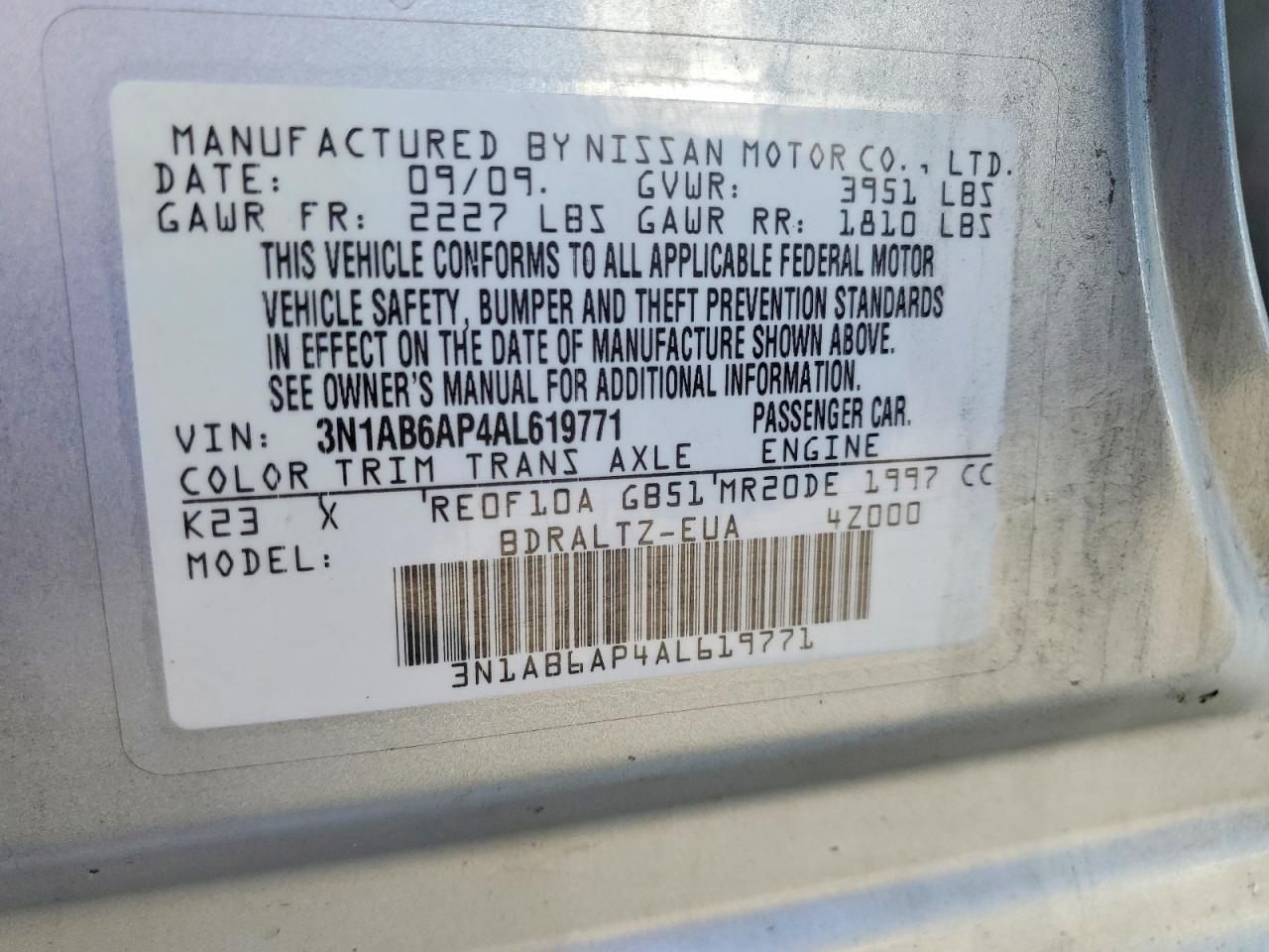 2010 NISSAN SENTRA