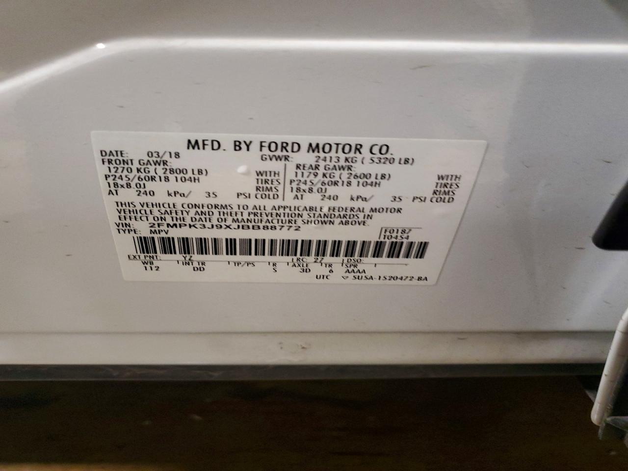 2018 FORD EDGE