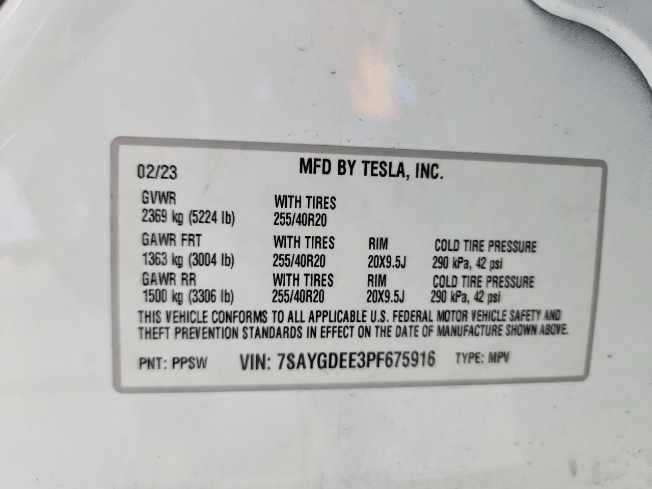 2023 TESLA MODEL Y