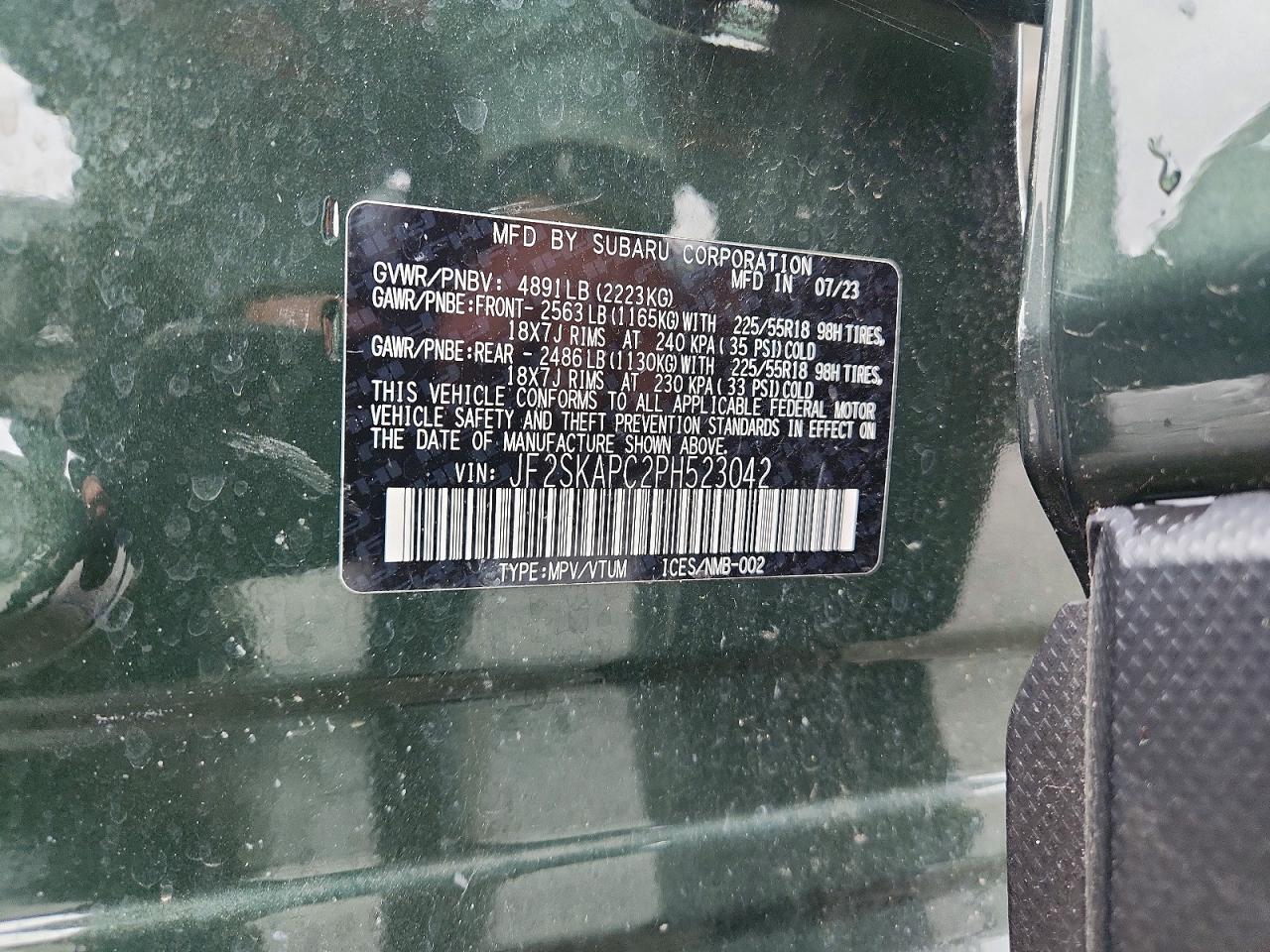 2023 SUBARU FORESTER
