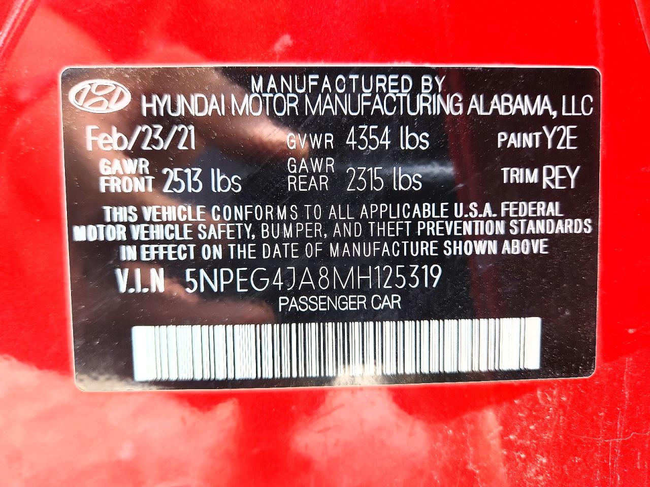 2021 HYUNDAI SONATA