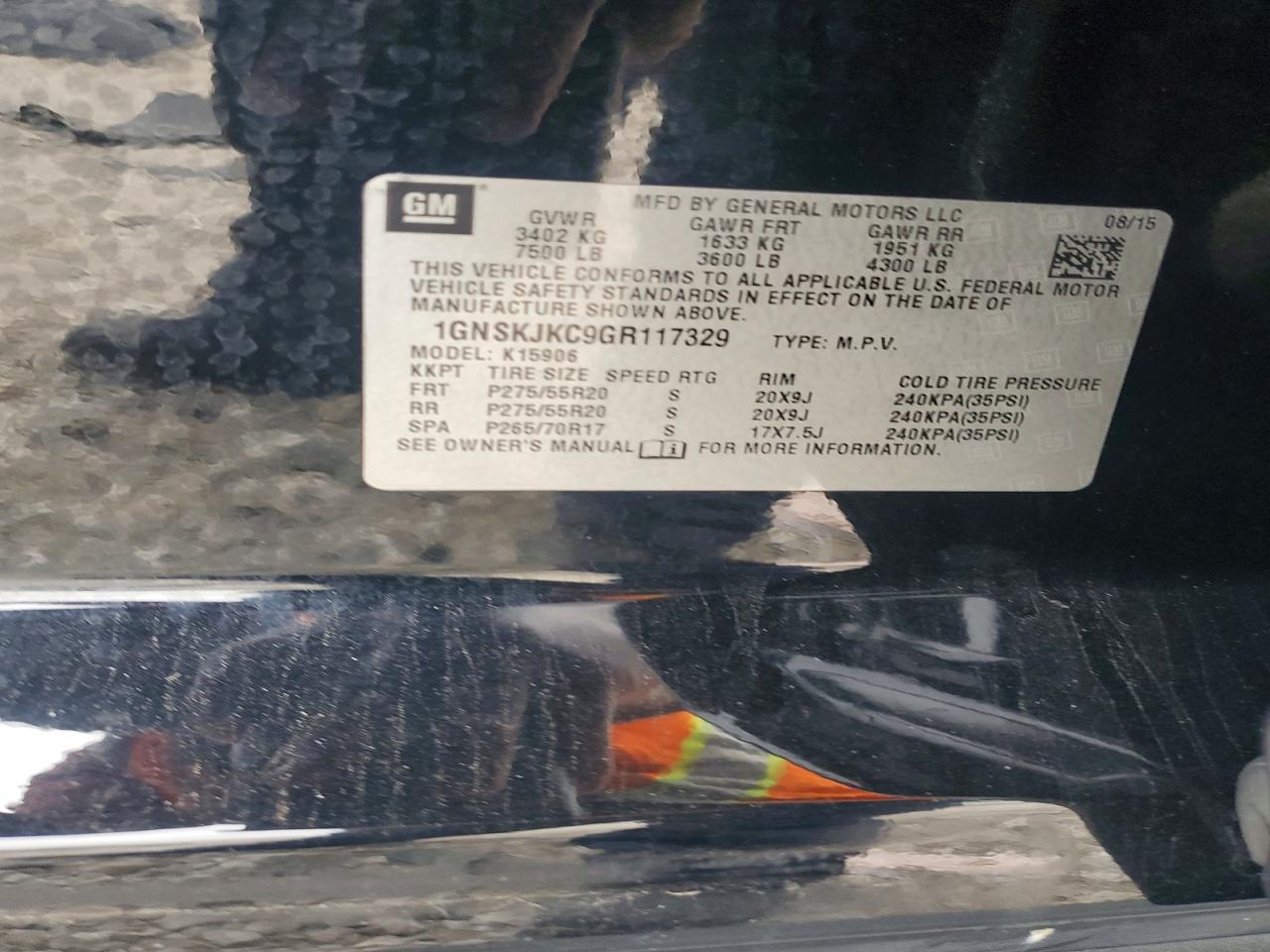 2016 CHEVROLET SUBURBAN