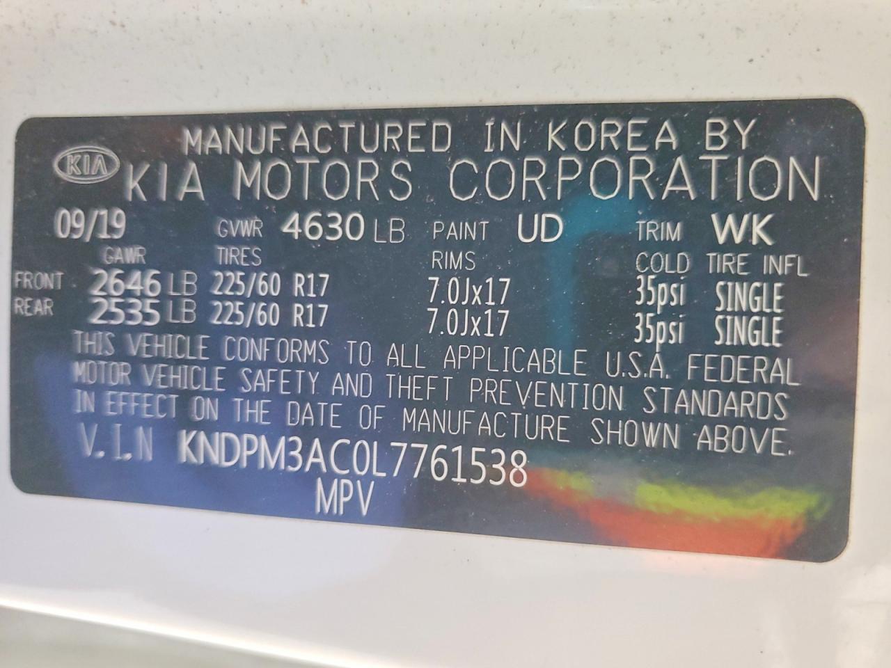 2020 KIA SPORTAGE