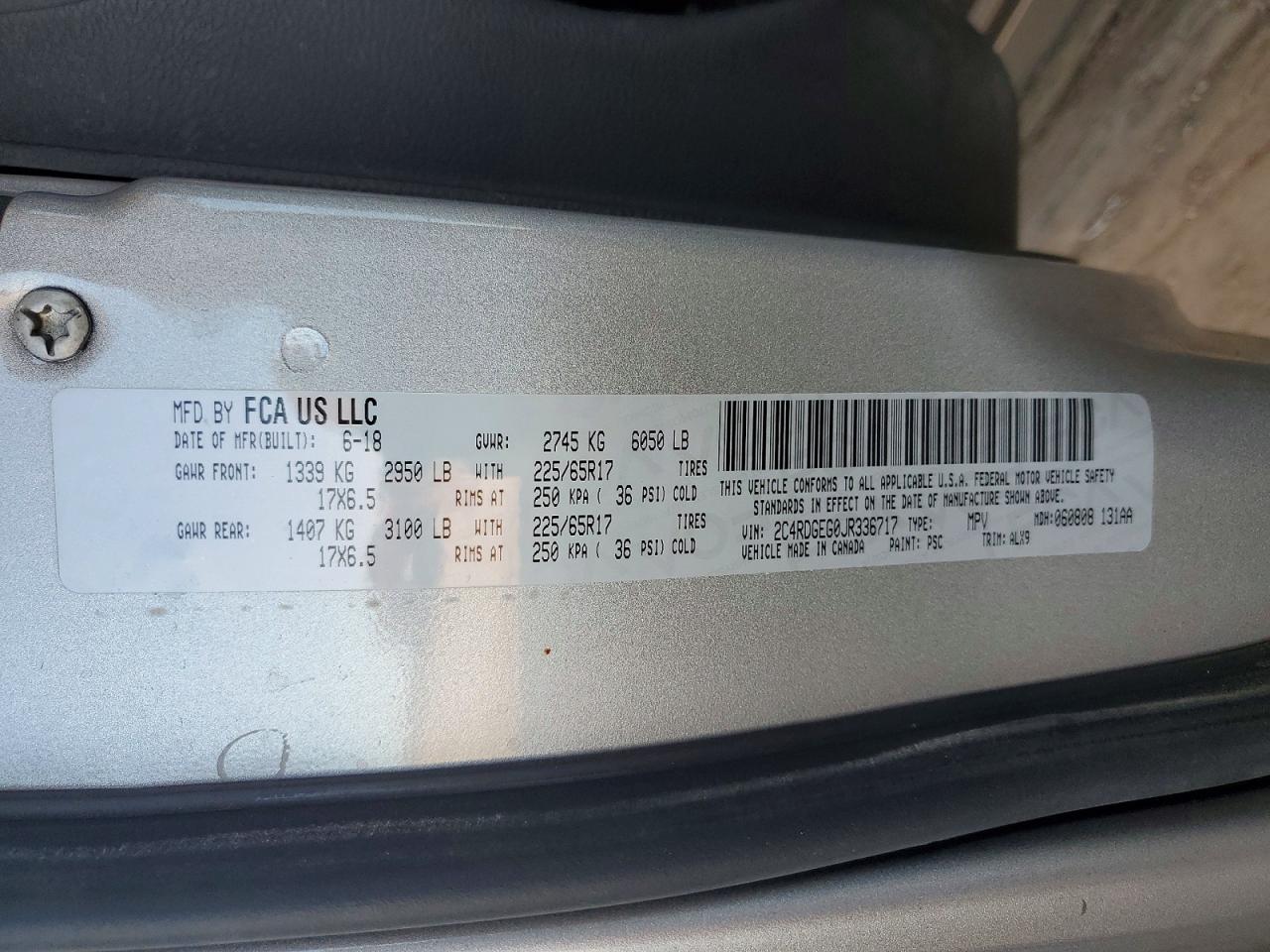 2018 DODGE CARAVAN