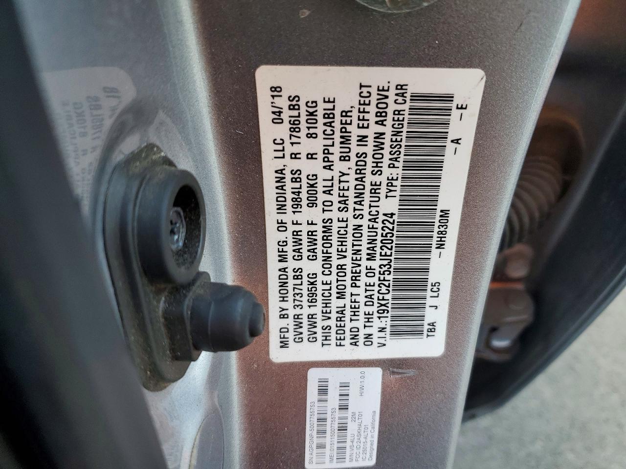 2018 HONDA CIVIC
