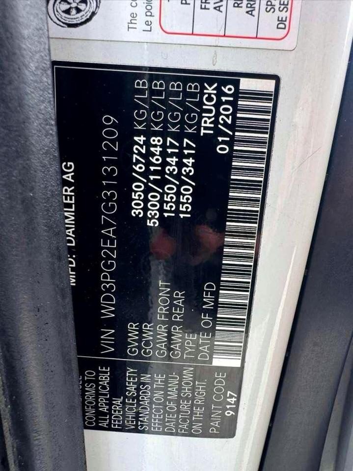 2016 MERCEDES-BENZ METRIS