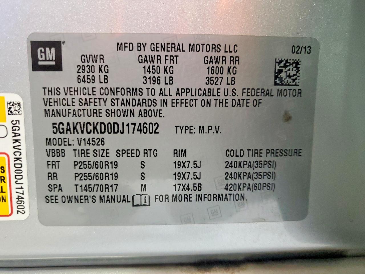 2013 BUICK ENCLAVE