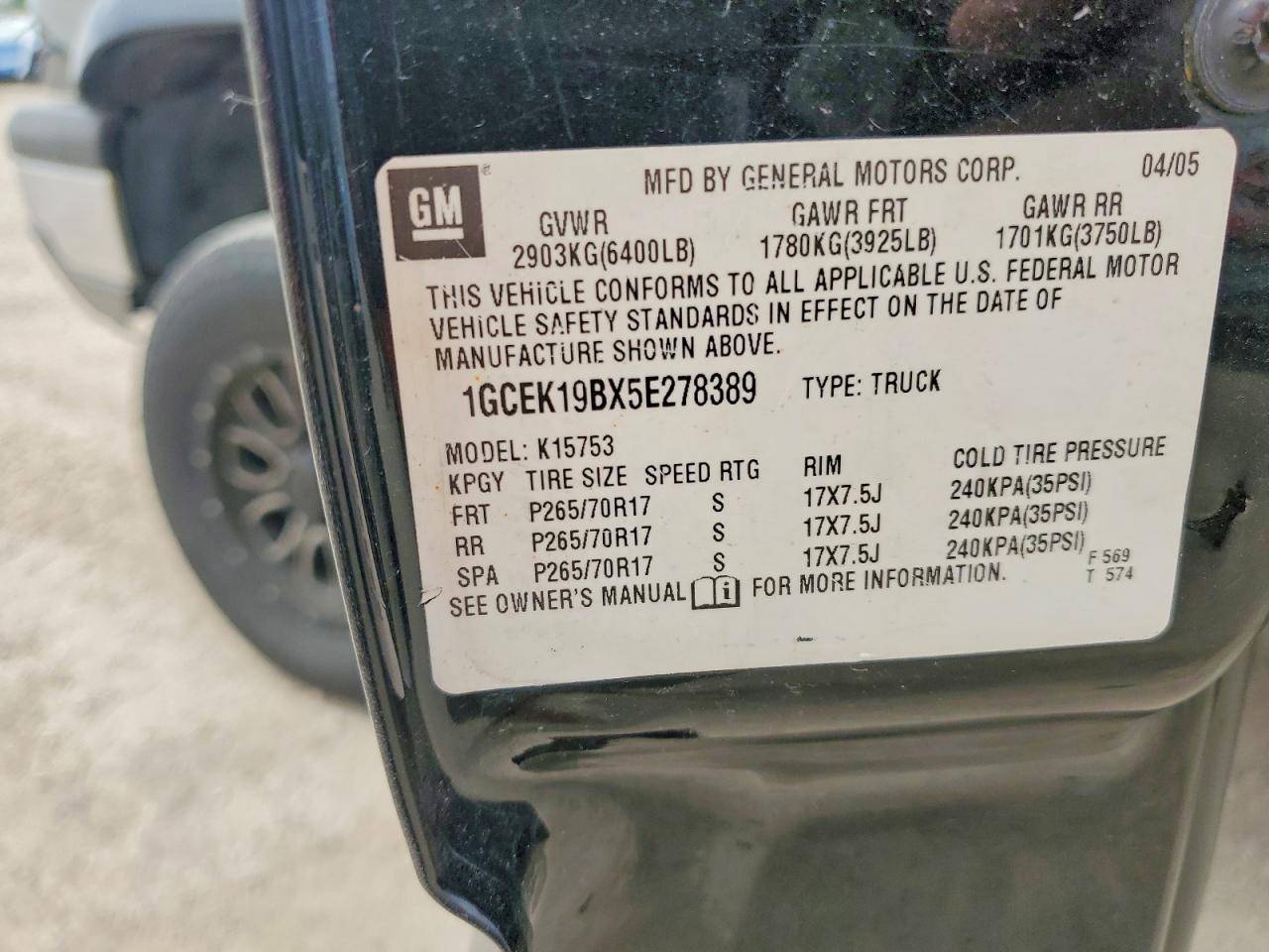 2005 CHEVROLET SILVERADO