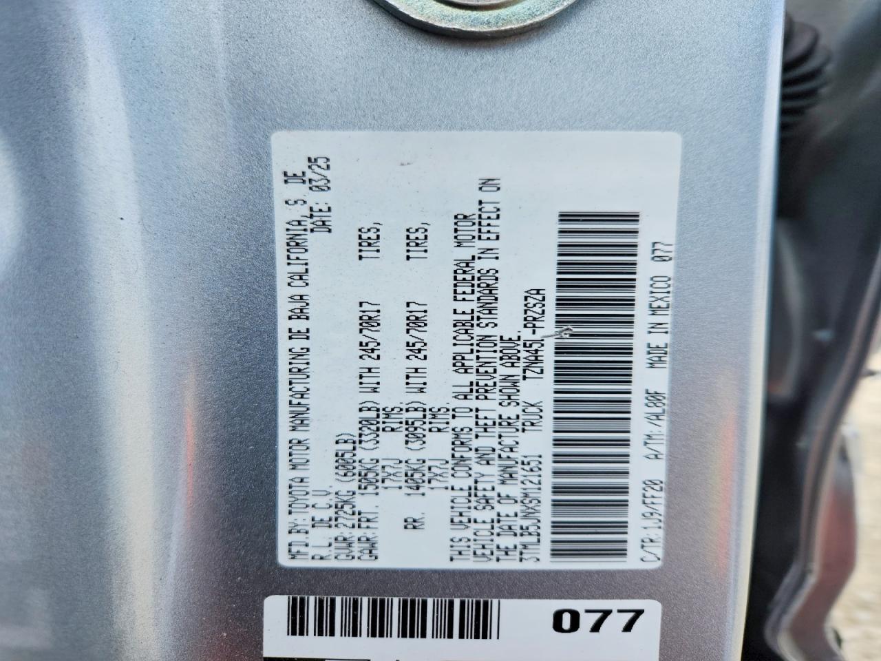 2025 TOYOTA TACOMA