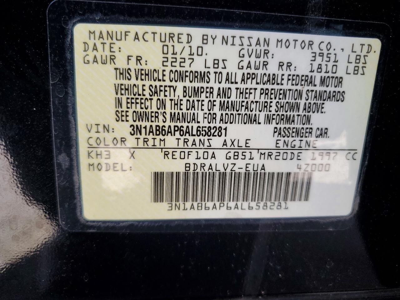 2010 NISSAN SENTRA