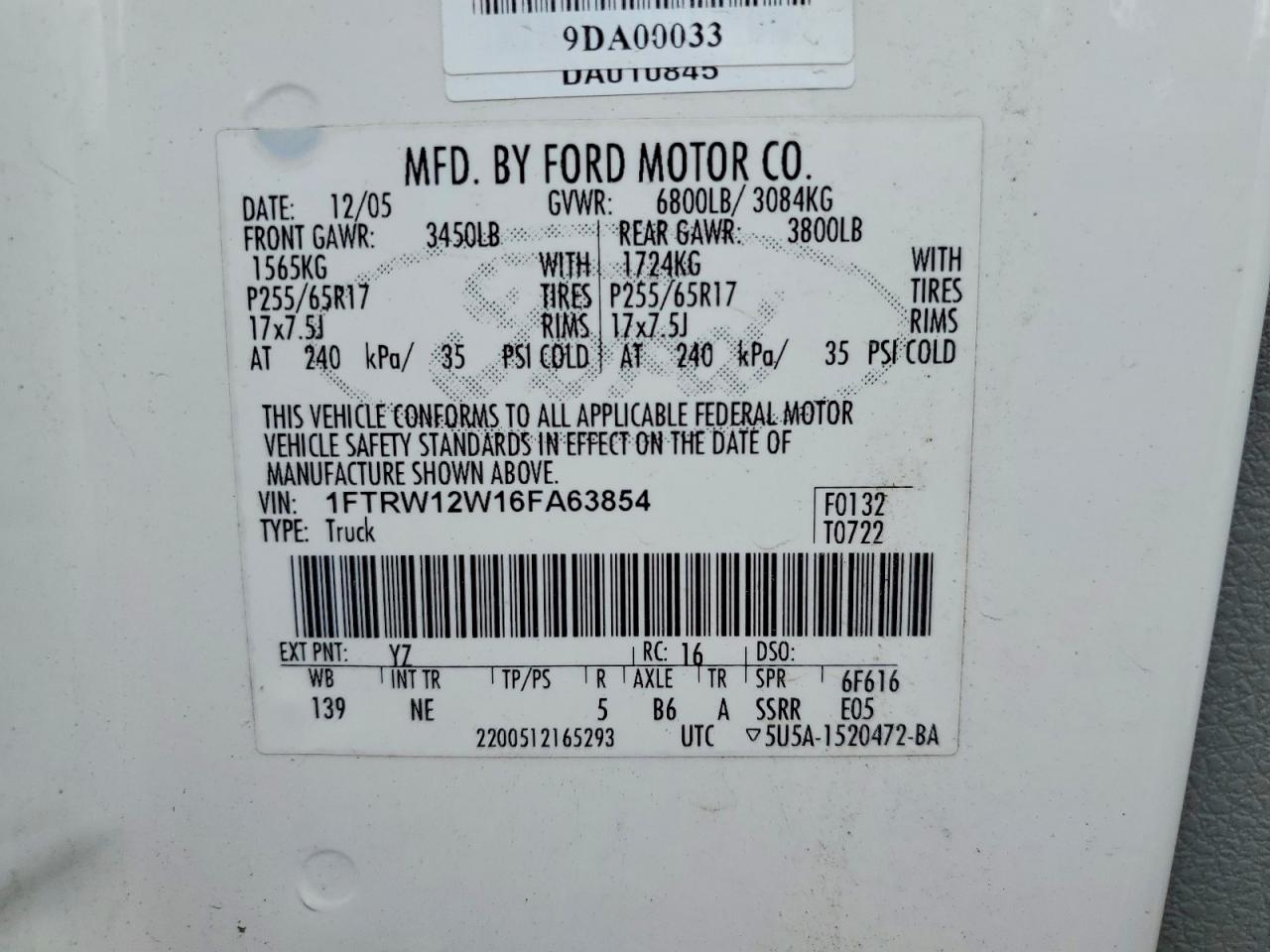 2006 FORD F150