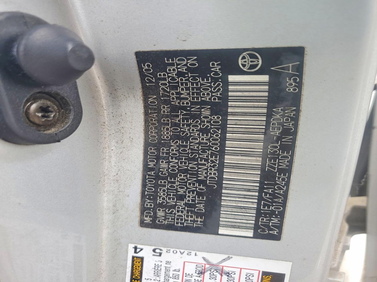 2006 TOYOTA COROLLA