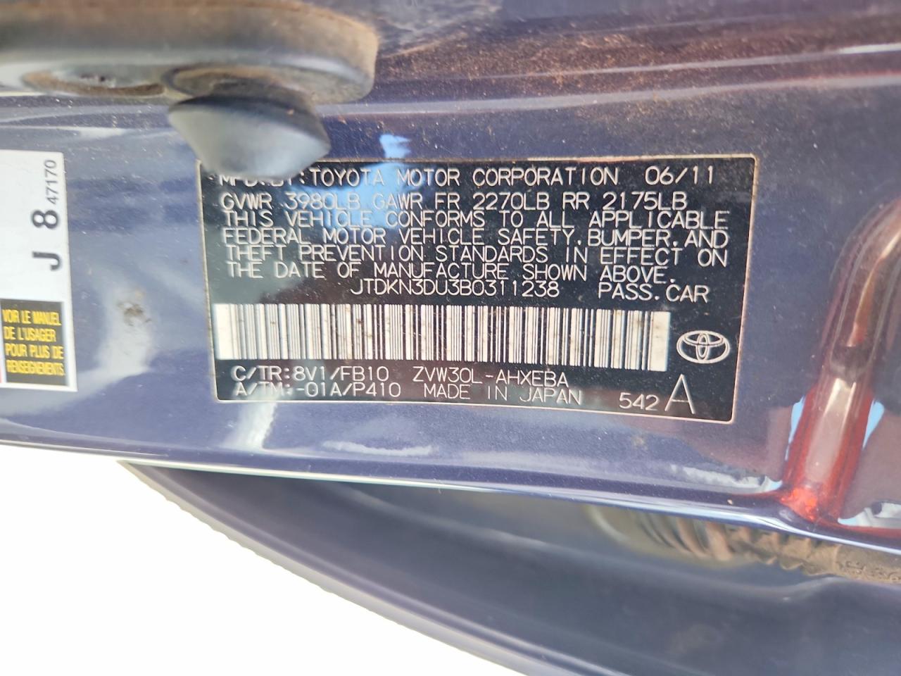 2011 TOYOTA PRIUS