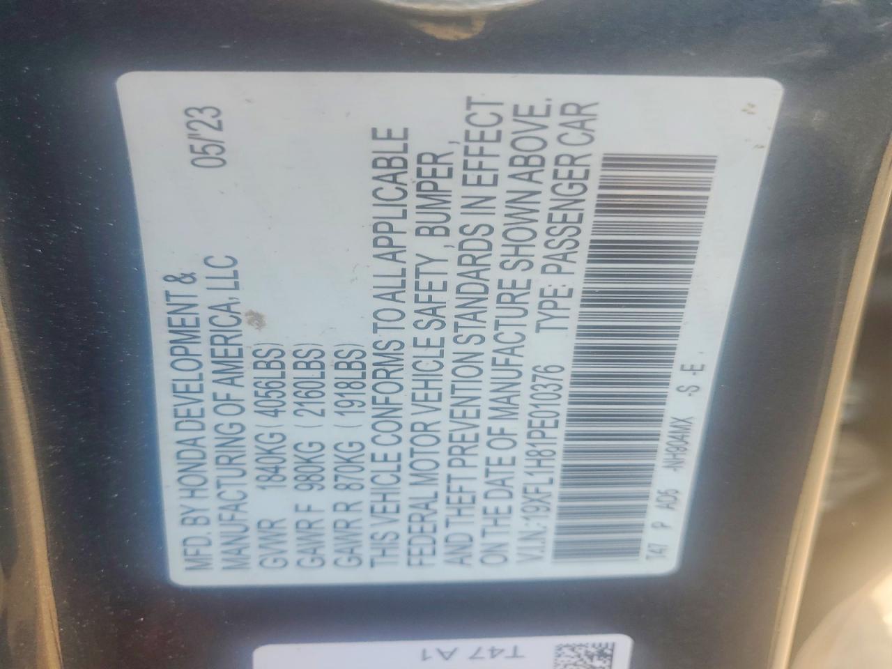 2023 HONDA CIVIC