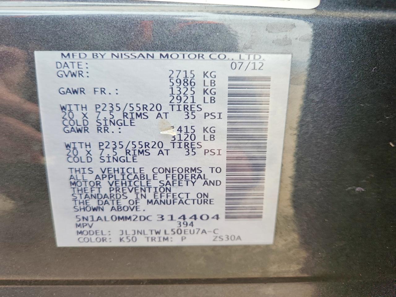 2013 INFINITI JX35