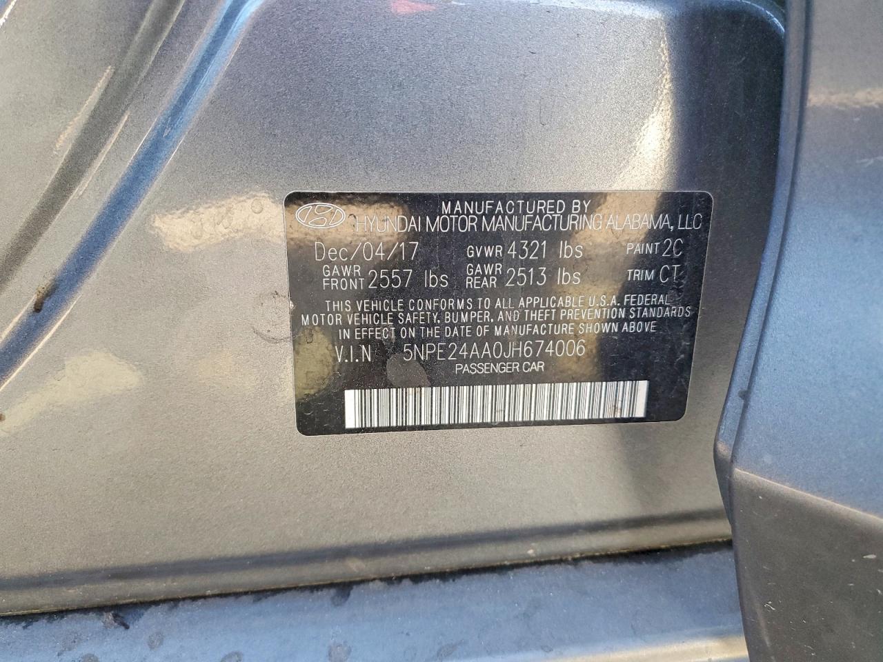 2018 HYUNDAI SONATA