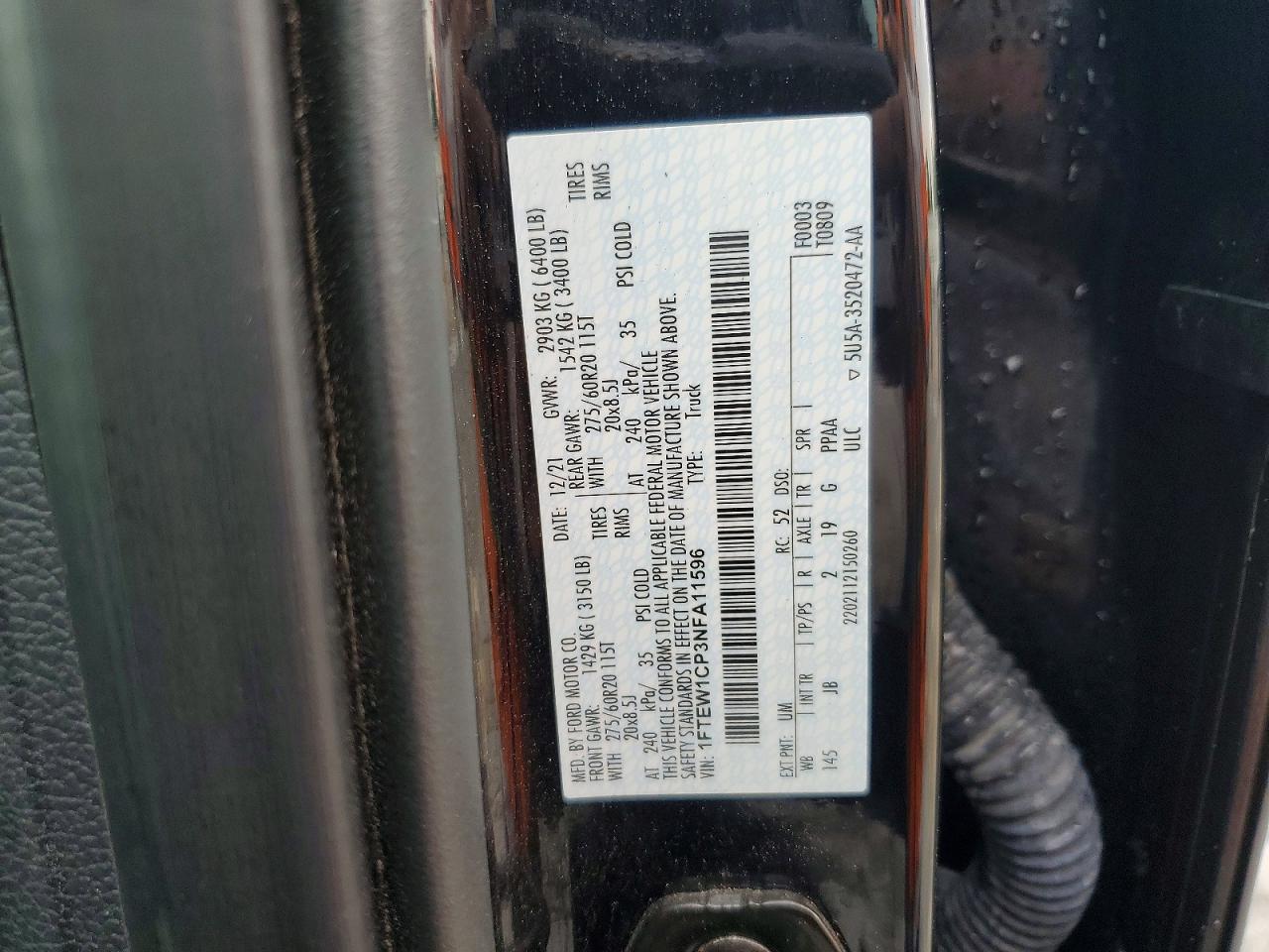 2022 FORD F150