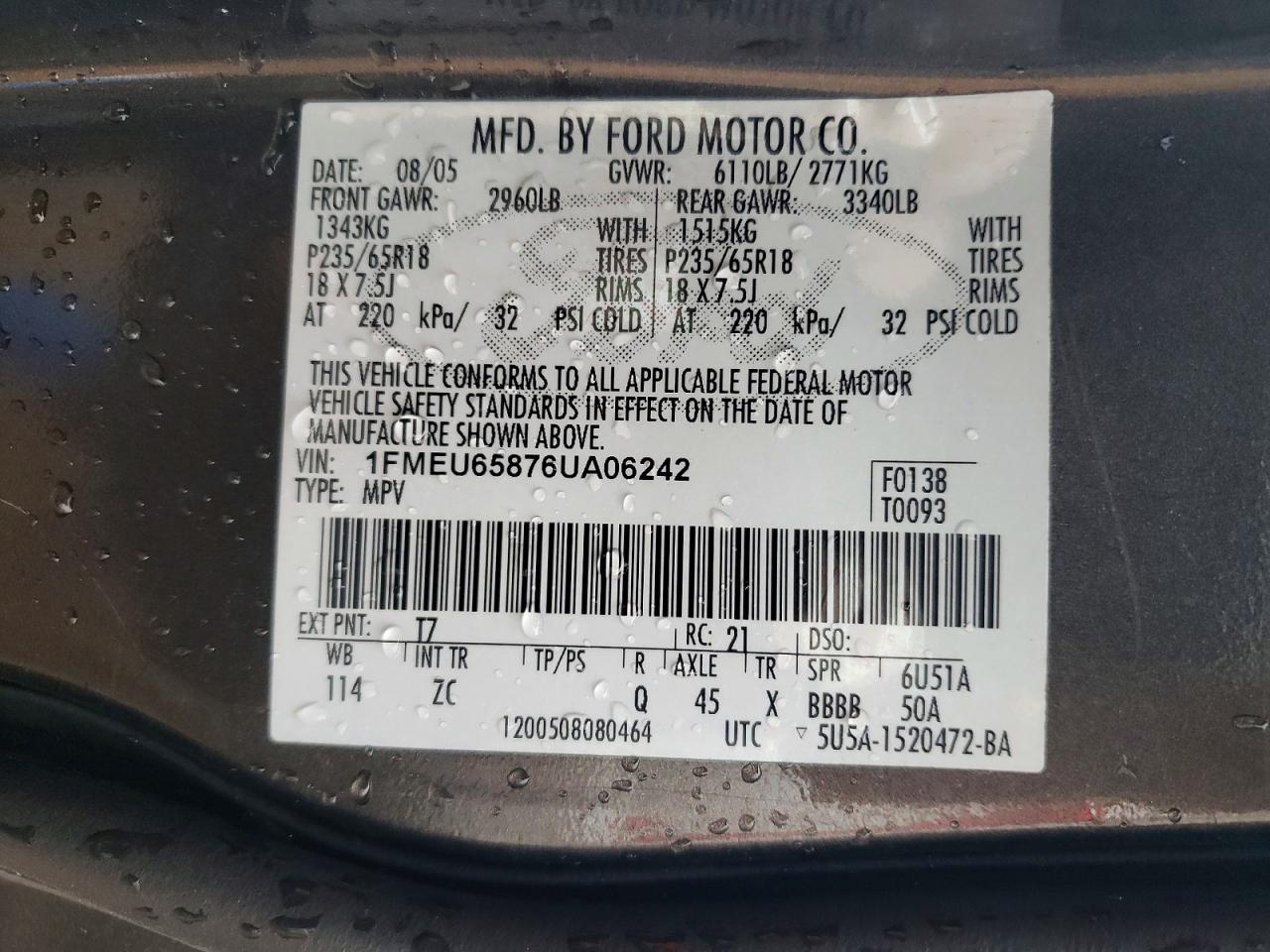 2006 FORD EXPLORER