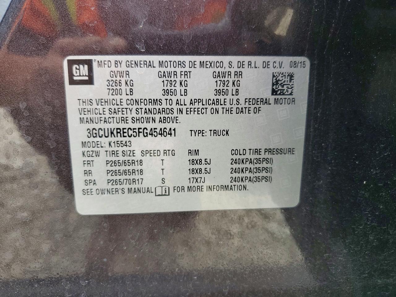 2015 CHEVROLET SILVERADO