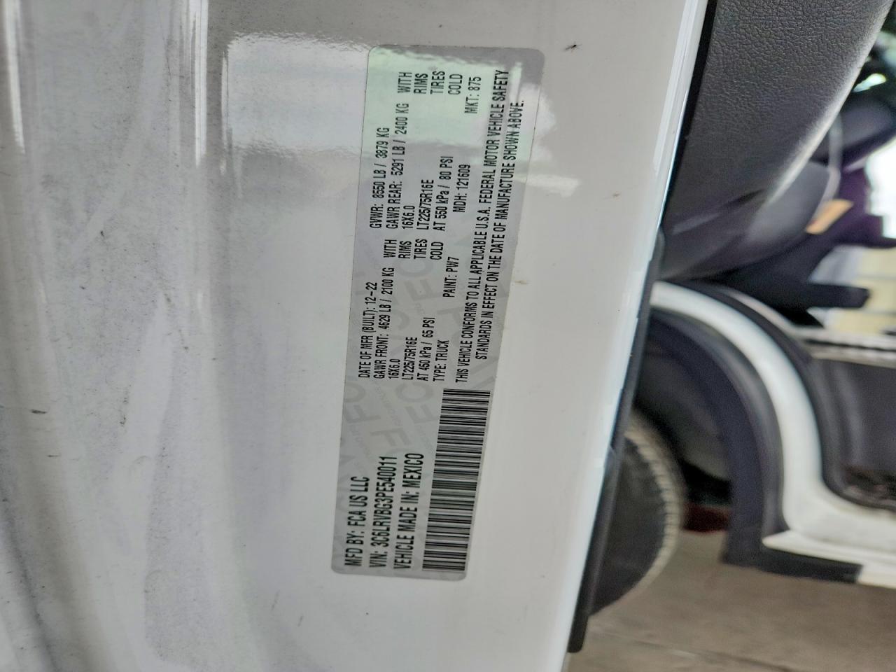2023 RAM PROMASTER