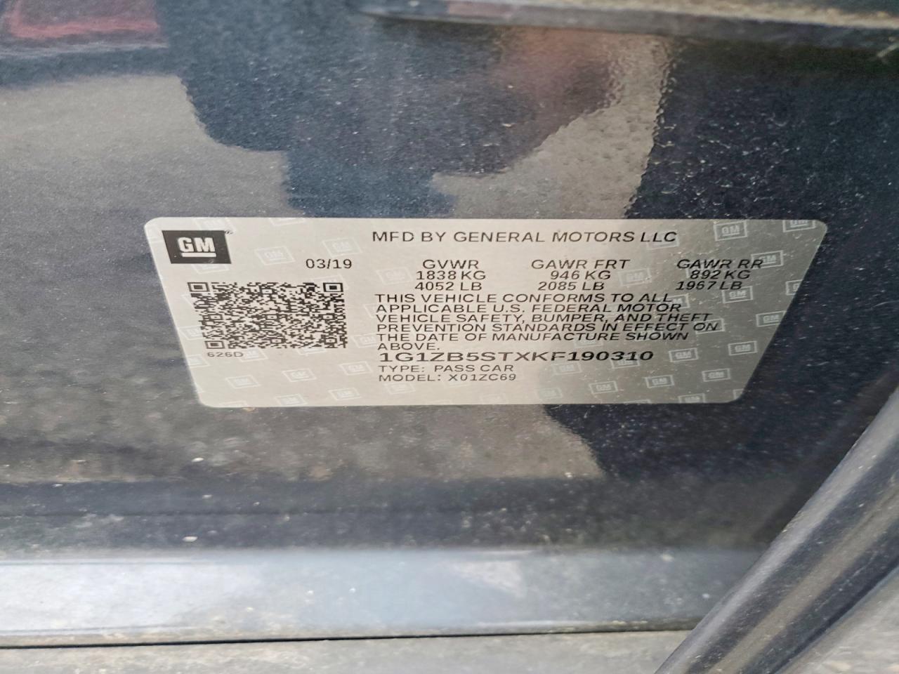 2019 CHEVROLET MALIBU