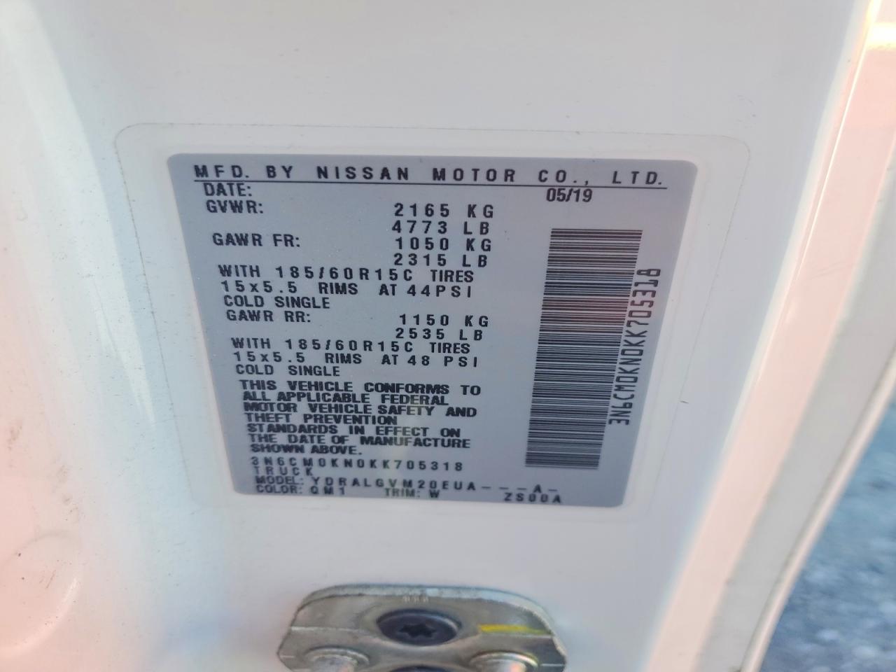 2019 NISSAN NV