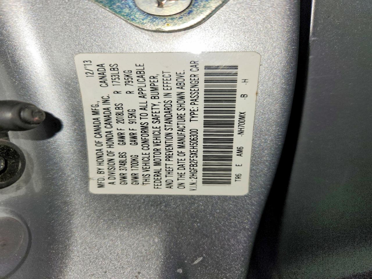 2014 HONDA CIVIC