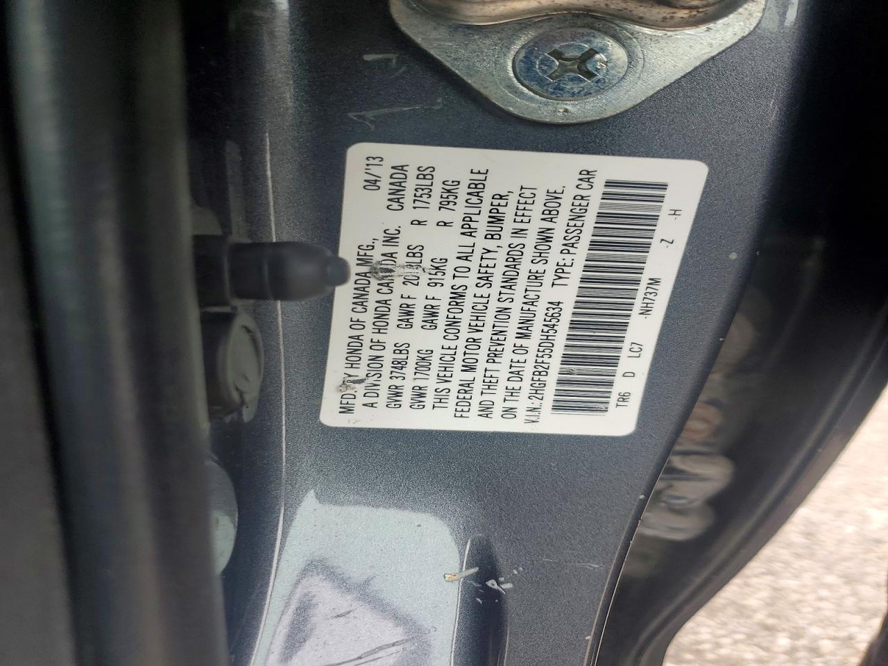 2013 HONDA CIVIC