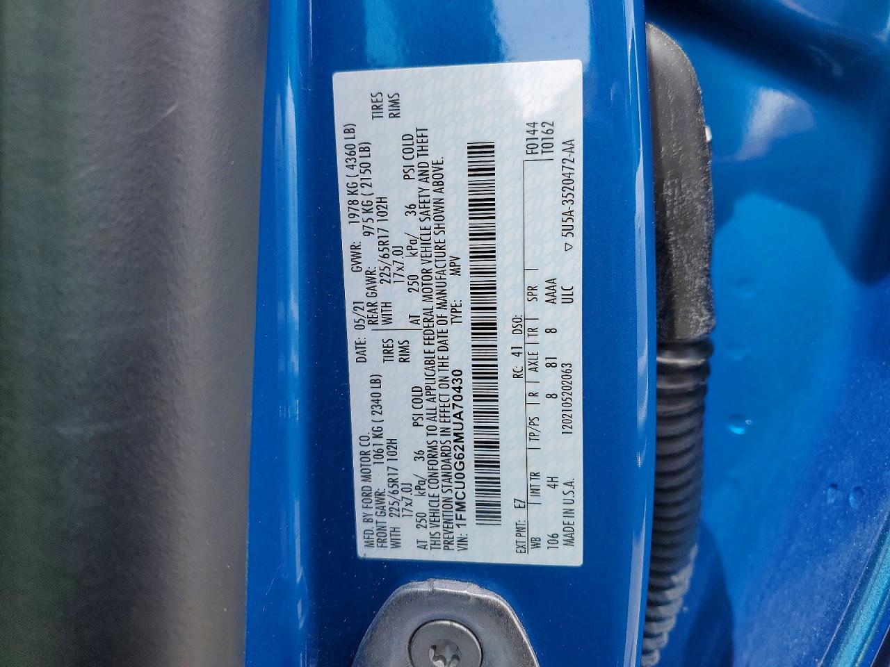 2021 FORD ESCAPE
