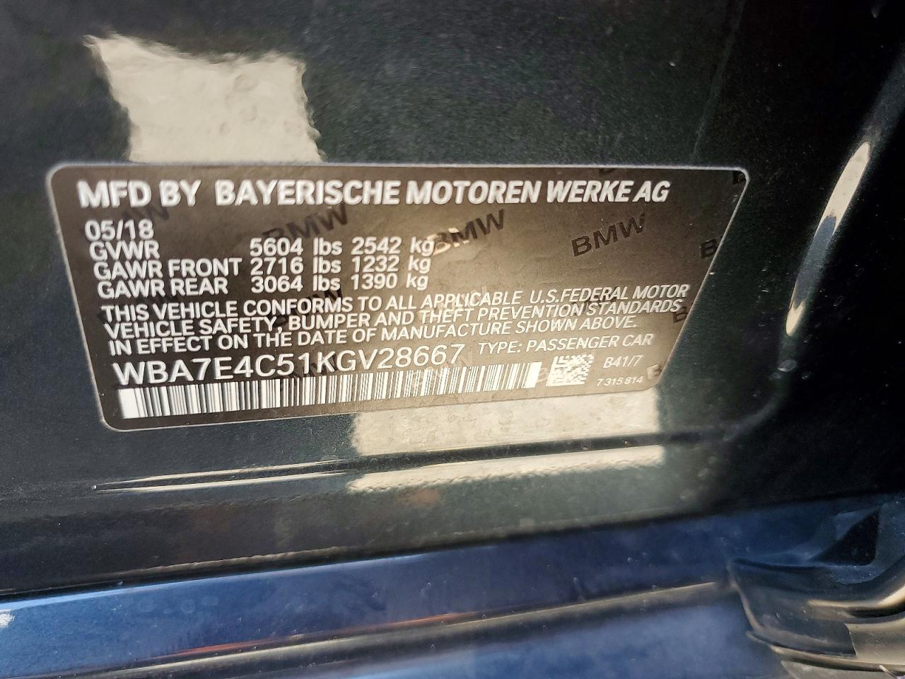 2019 BMW 7 SERIES