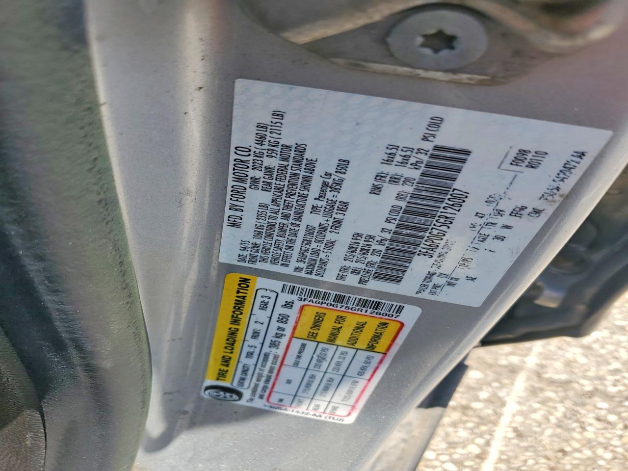 2016 FORD FUSION