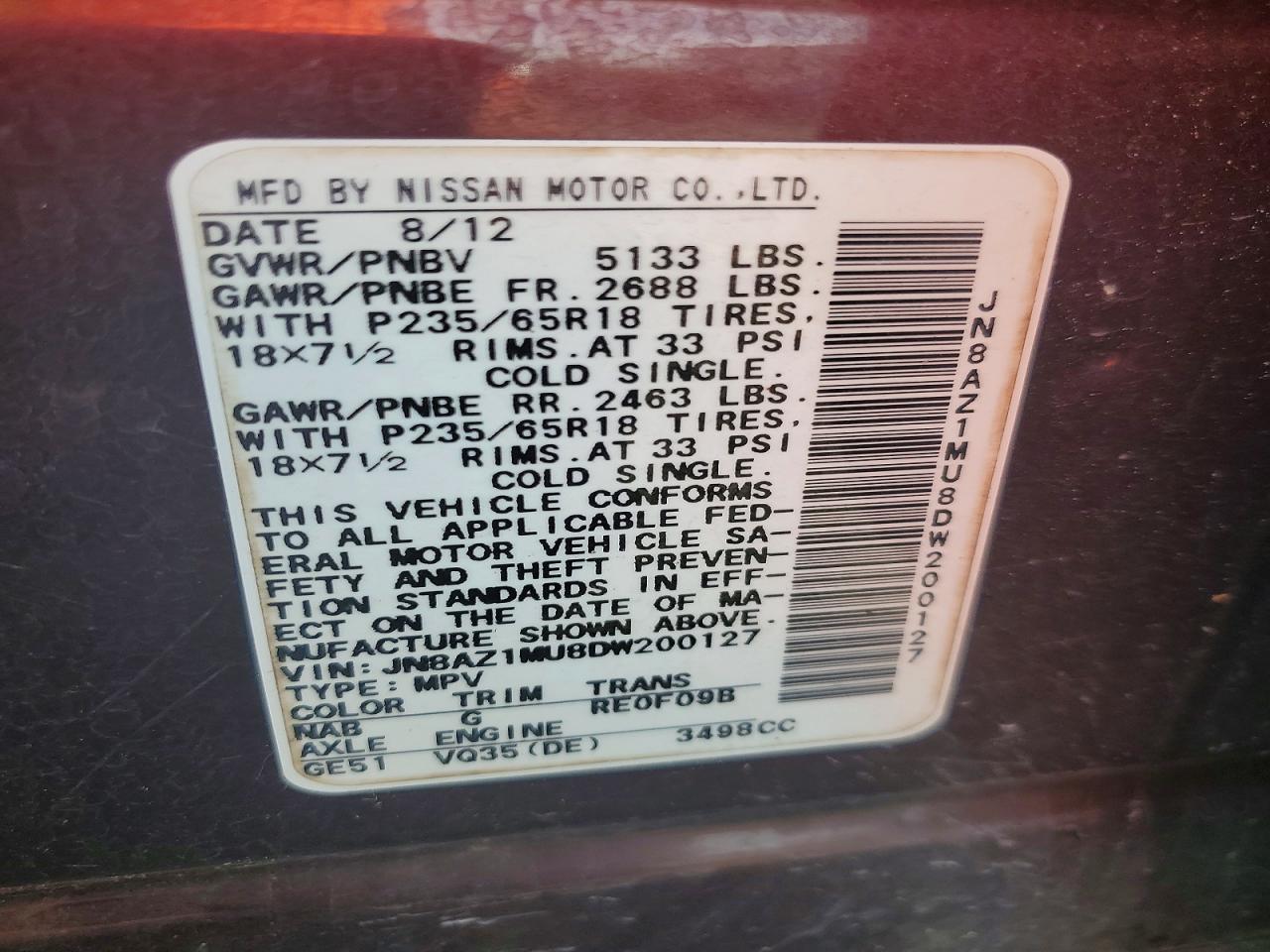 2013 NISSAN MURANO