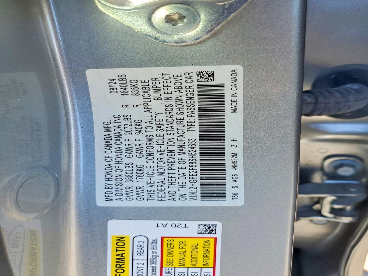2025 HONDA CIVIC