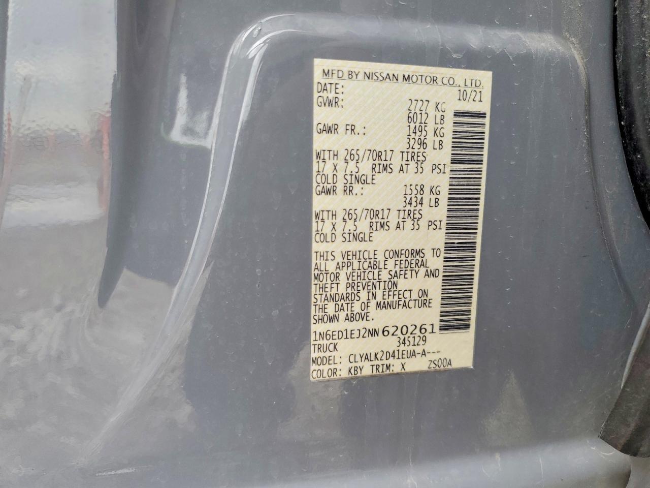 2022 NISSAN FRONTIER