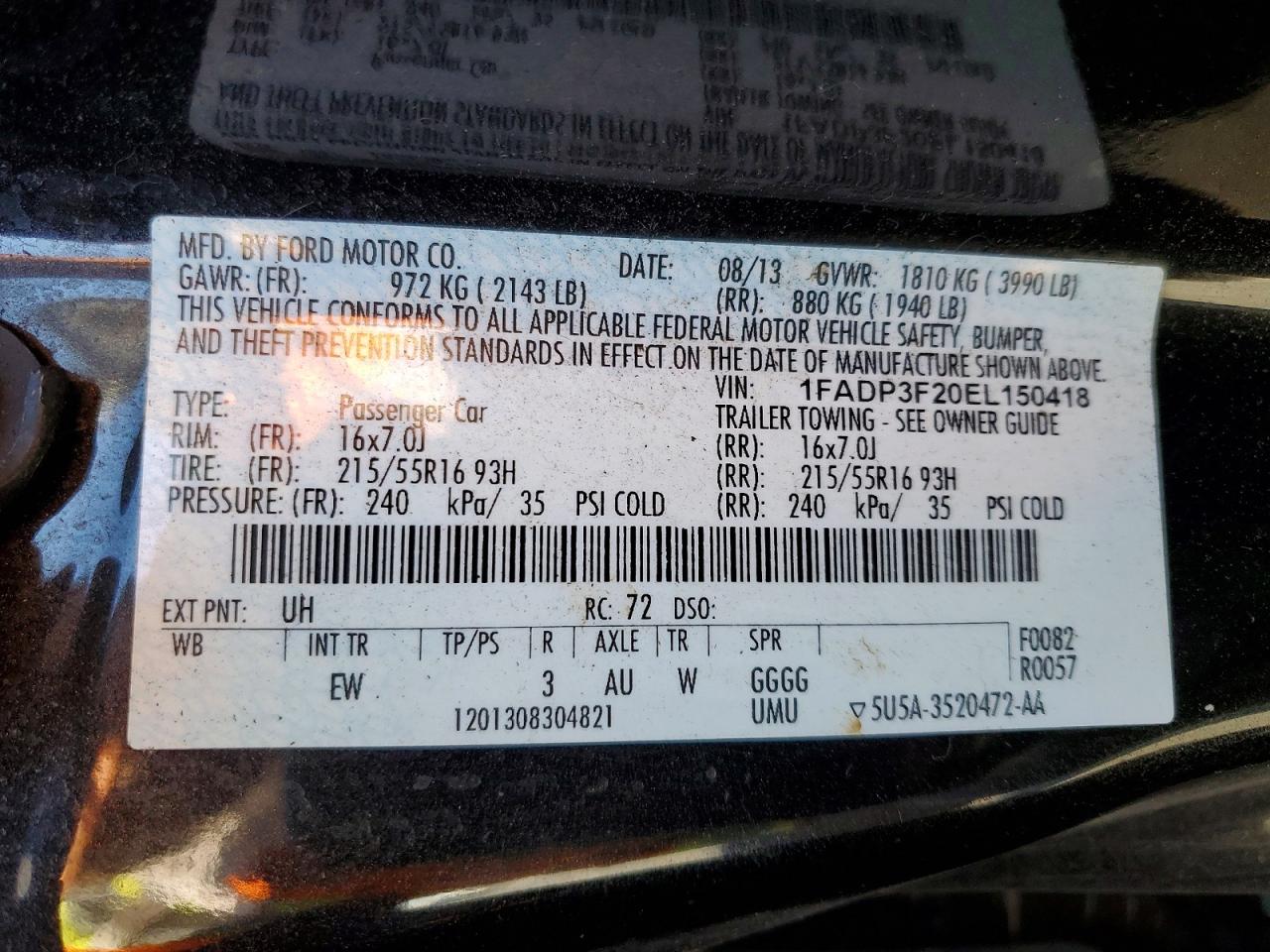 2014 FORD FOCUS