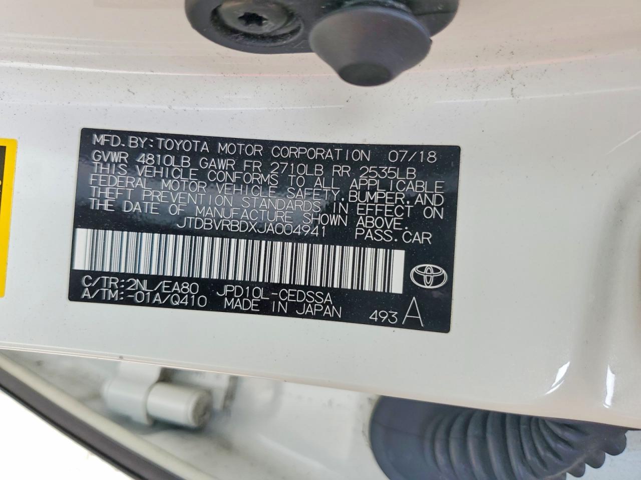 2018 TOYOTA MIRAI