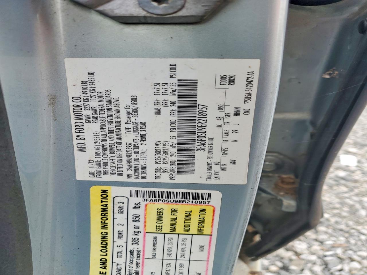 2014 FORD FUSION