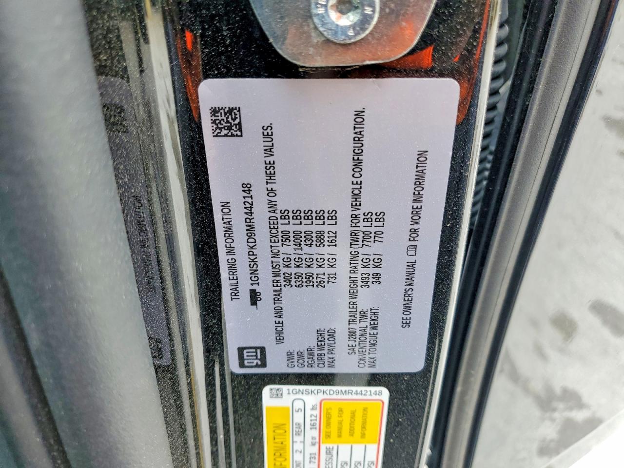 2021 CHEVROLET TAHOE