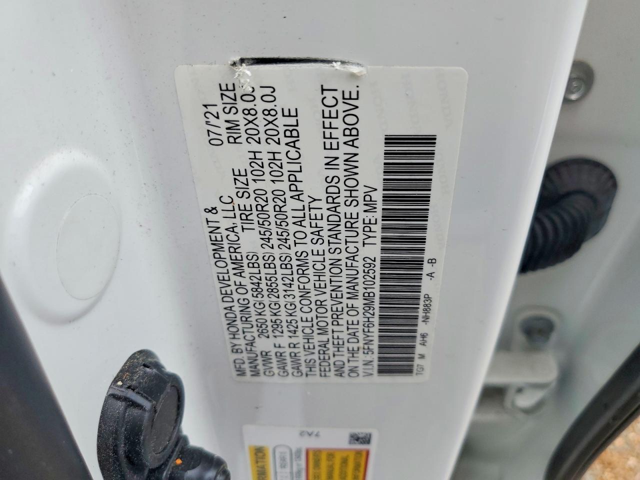 2021 HONDA PILOT