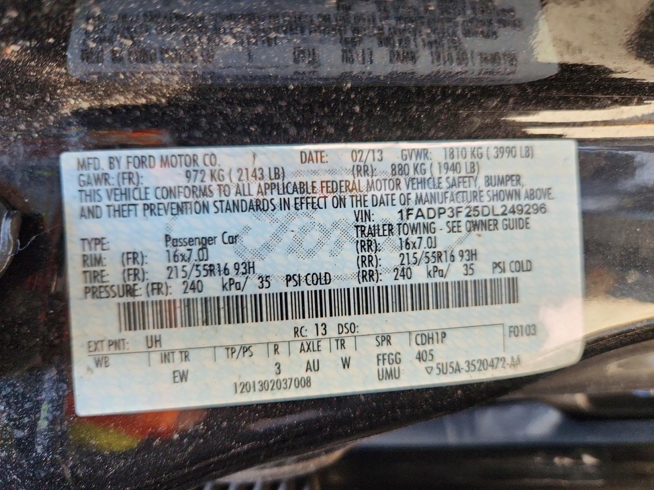 2013 FORD FOCUS