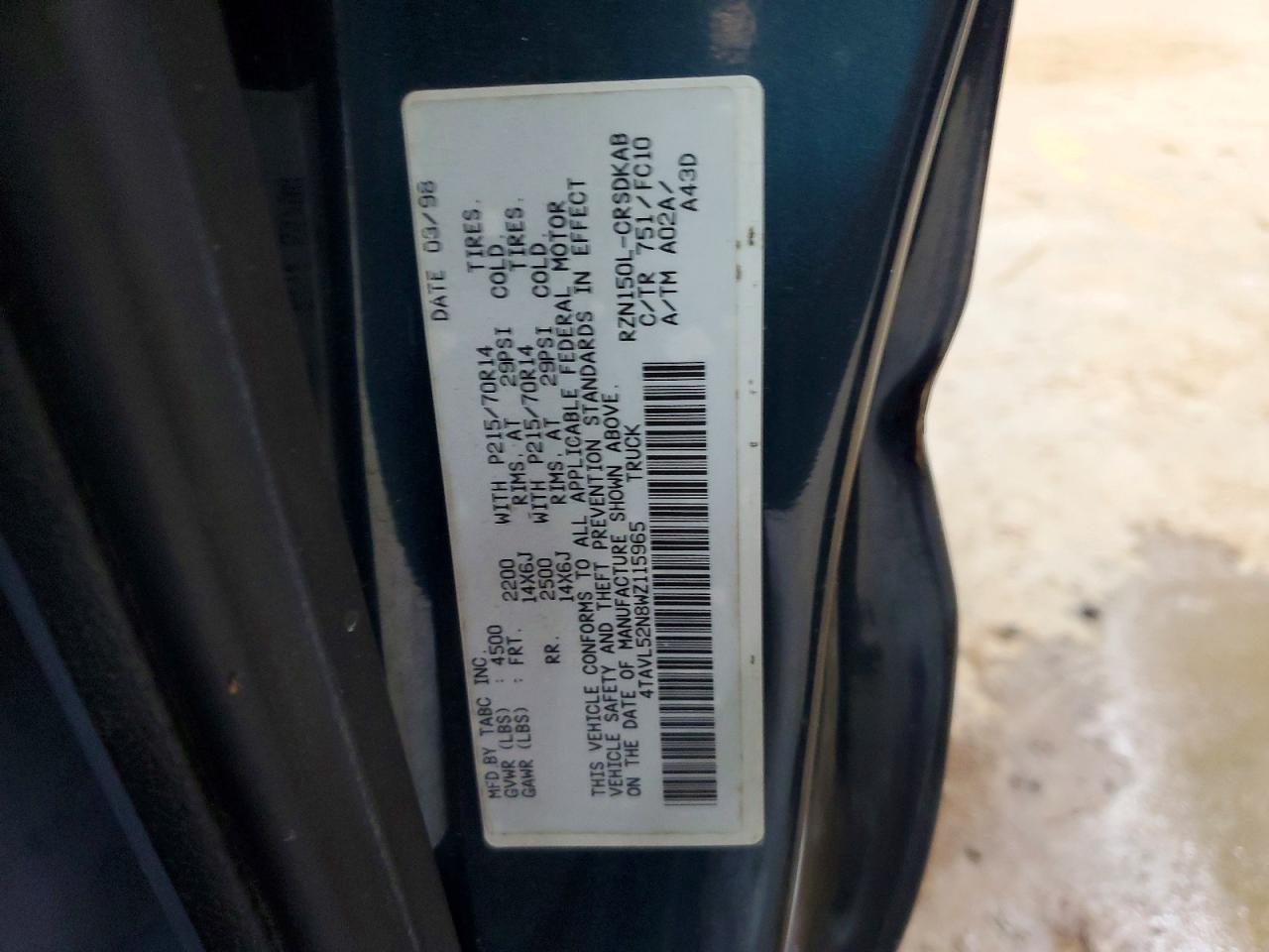 1998 TOYOTA TACOMA