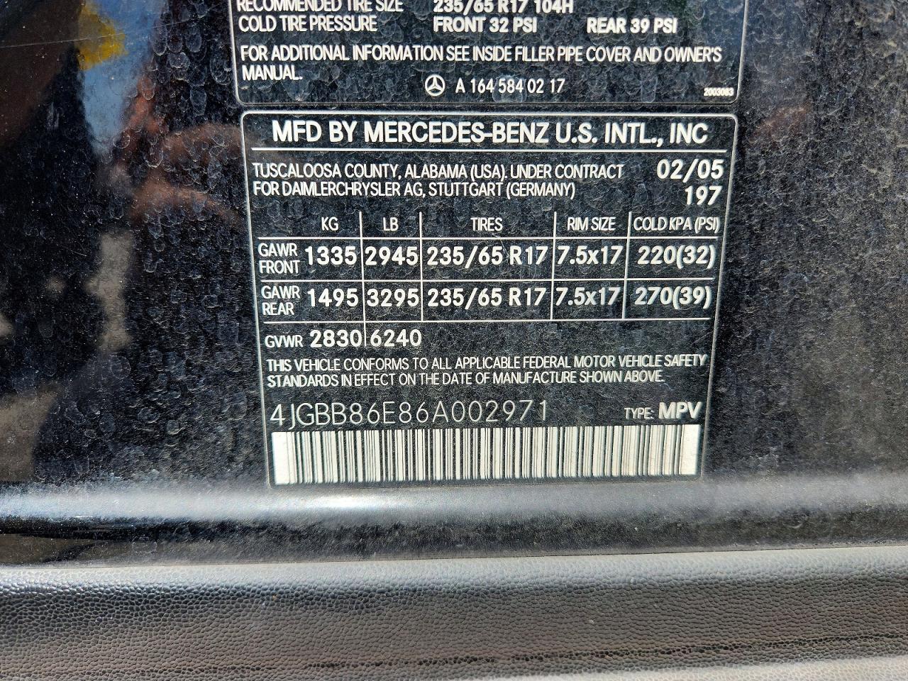 2006 MERCEDES-BENZ M-CLASS