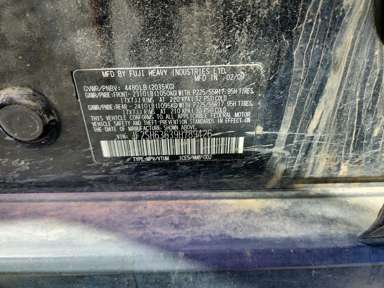 2009 SUBARU FORESTER