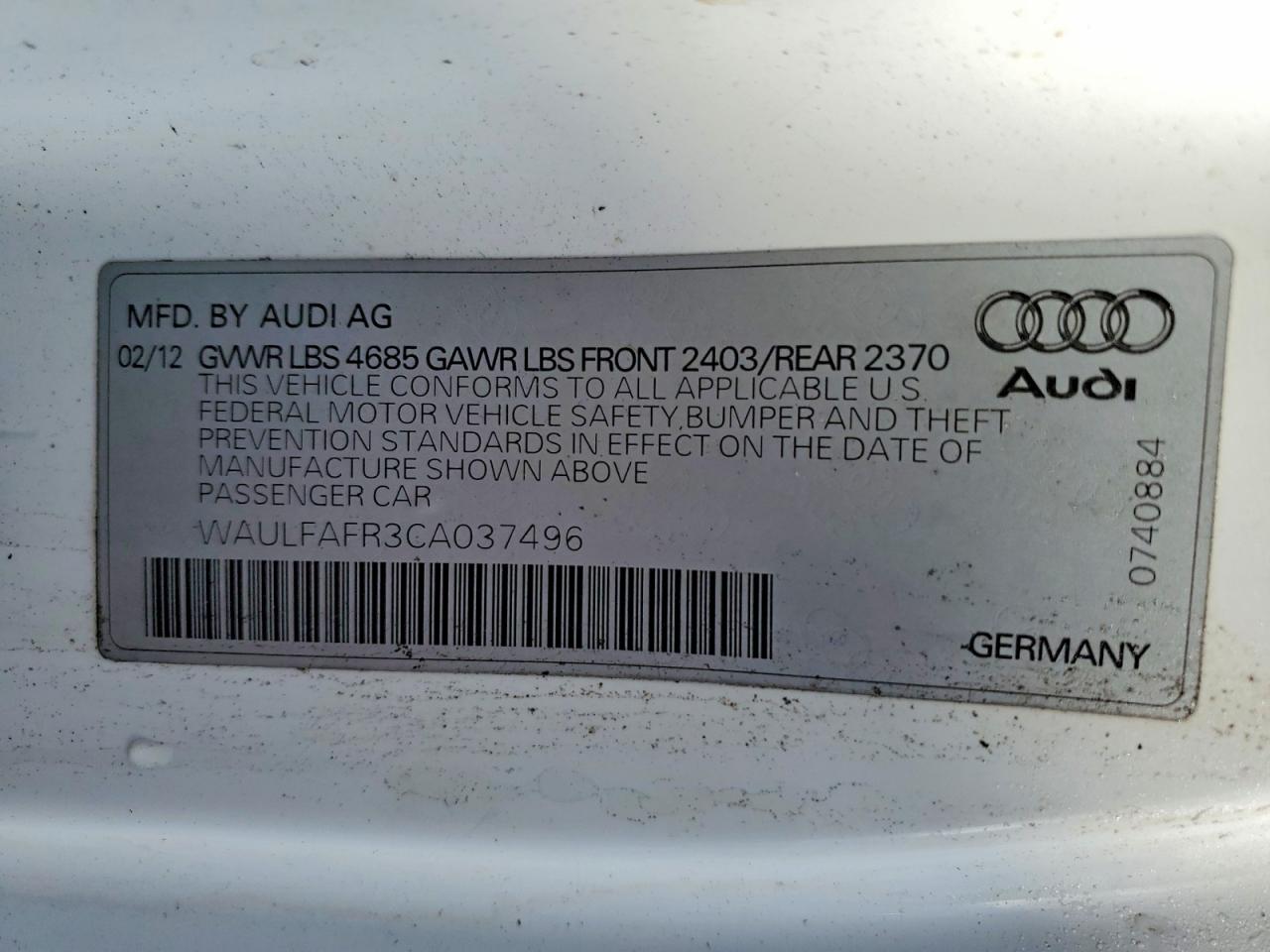 2012 AUDI A5
