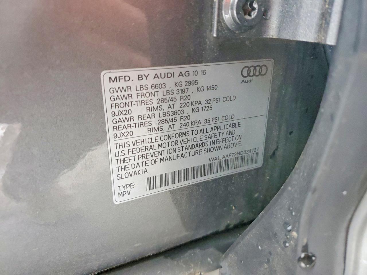 2017 AUDI Q7