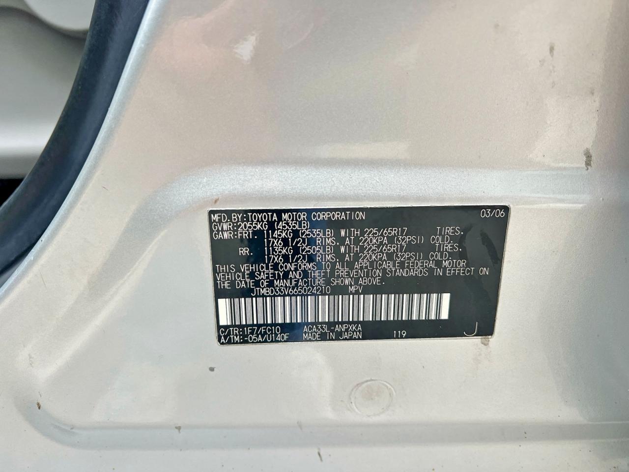 2006 TOYOTA RAV4