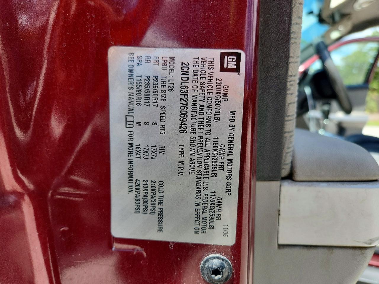 2007 CHEVROLET EQUINOX