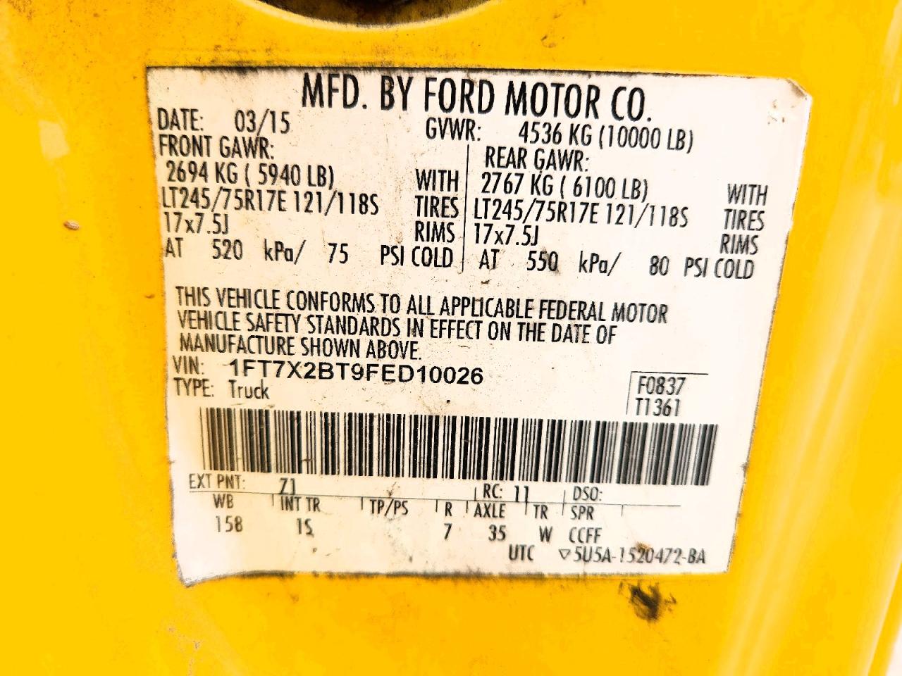2015 FORD F250