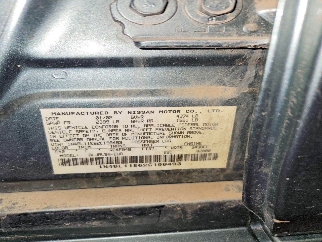 2002 NISSAN ALTIMA